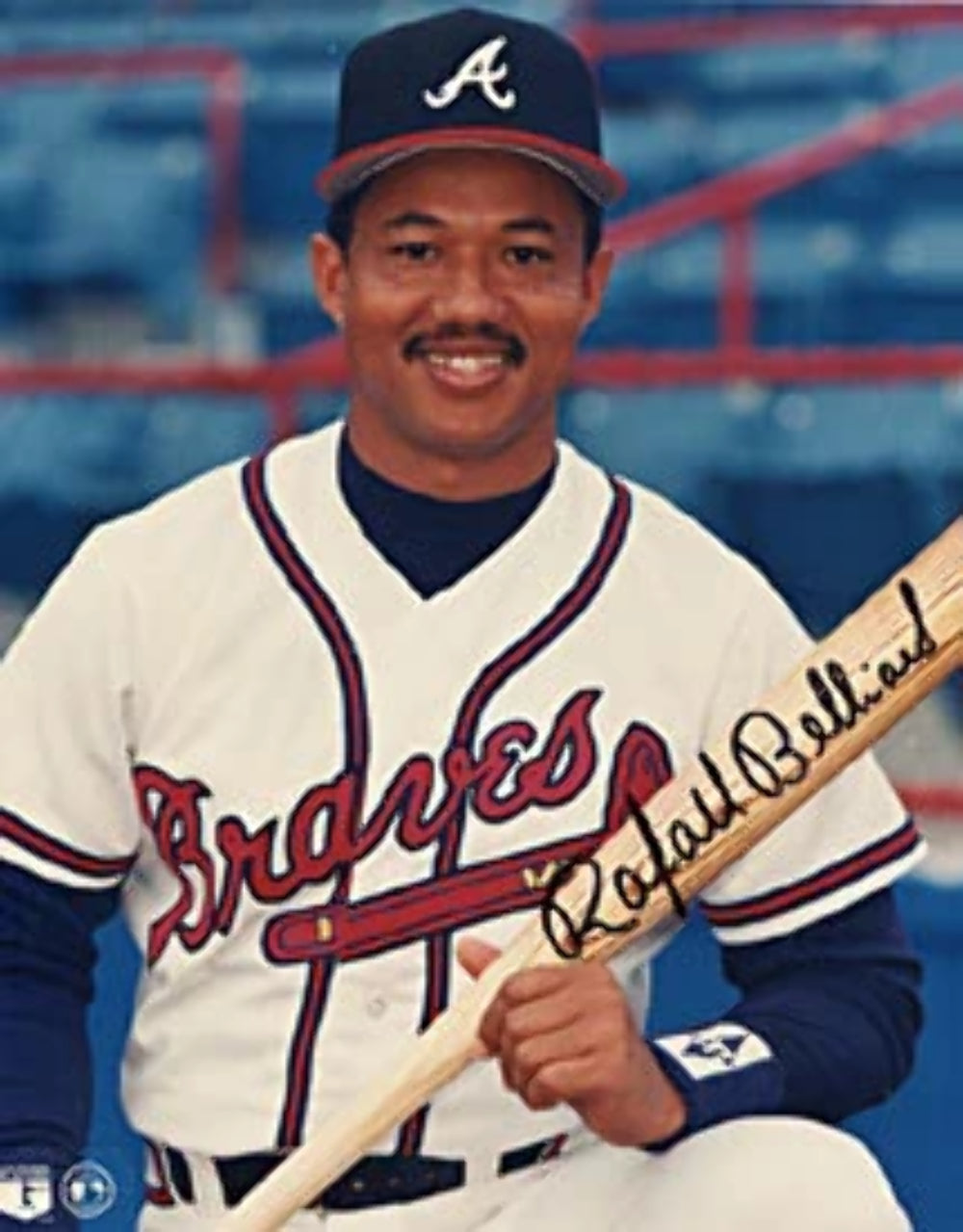 Rafael Belliard Autographed / Signed Atlanta Braves Baseball 8x10 Photo Image 1