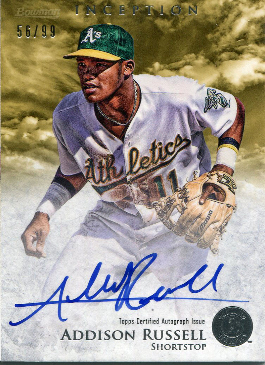 Addison Russell Autographed 2013 Bowman Inception Card Image 1
