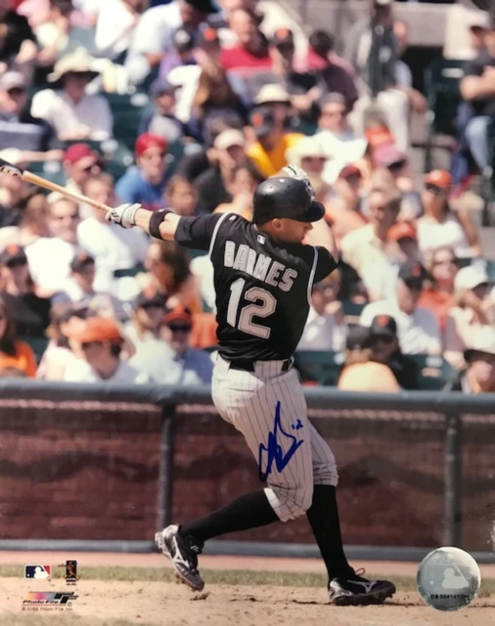 Clint Barmes Autographed 8x10 Baseball Photo Colorado Rockies Image 1