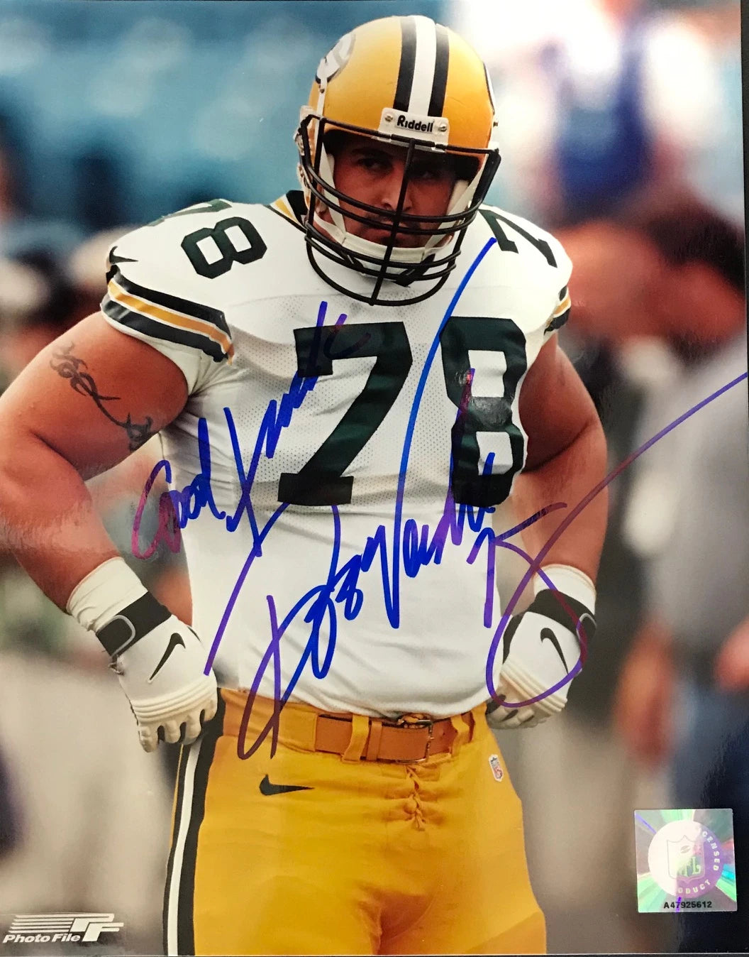 Ross Verba Autographed 8x10 Football Photo Image 1