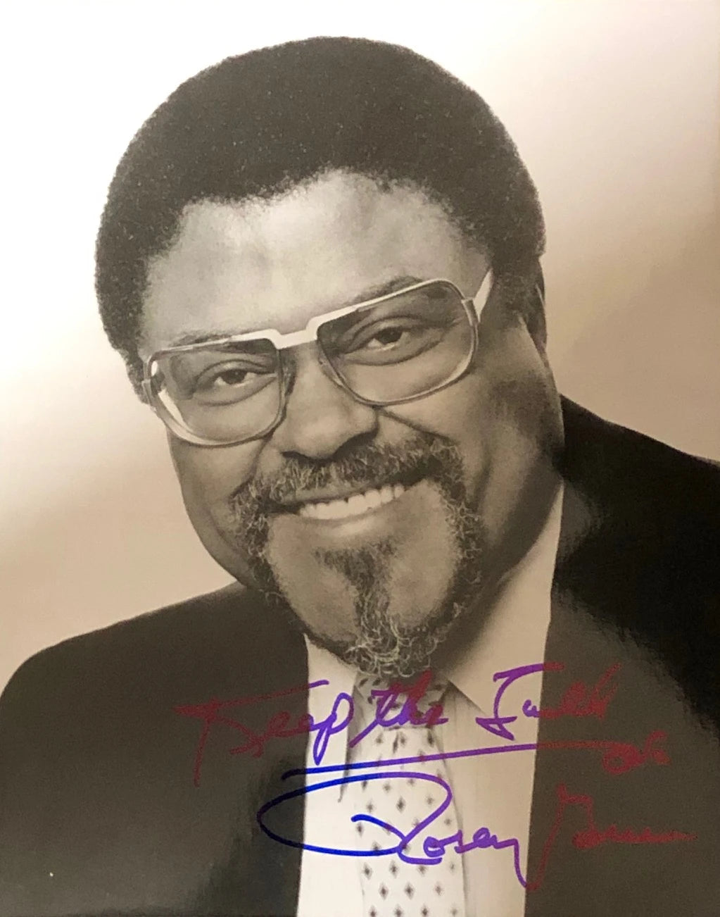 Rosey Grier Autographed 8x10 Photo Los Angeles Rams Image 1