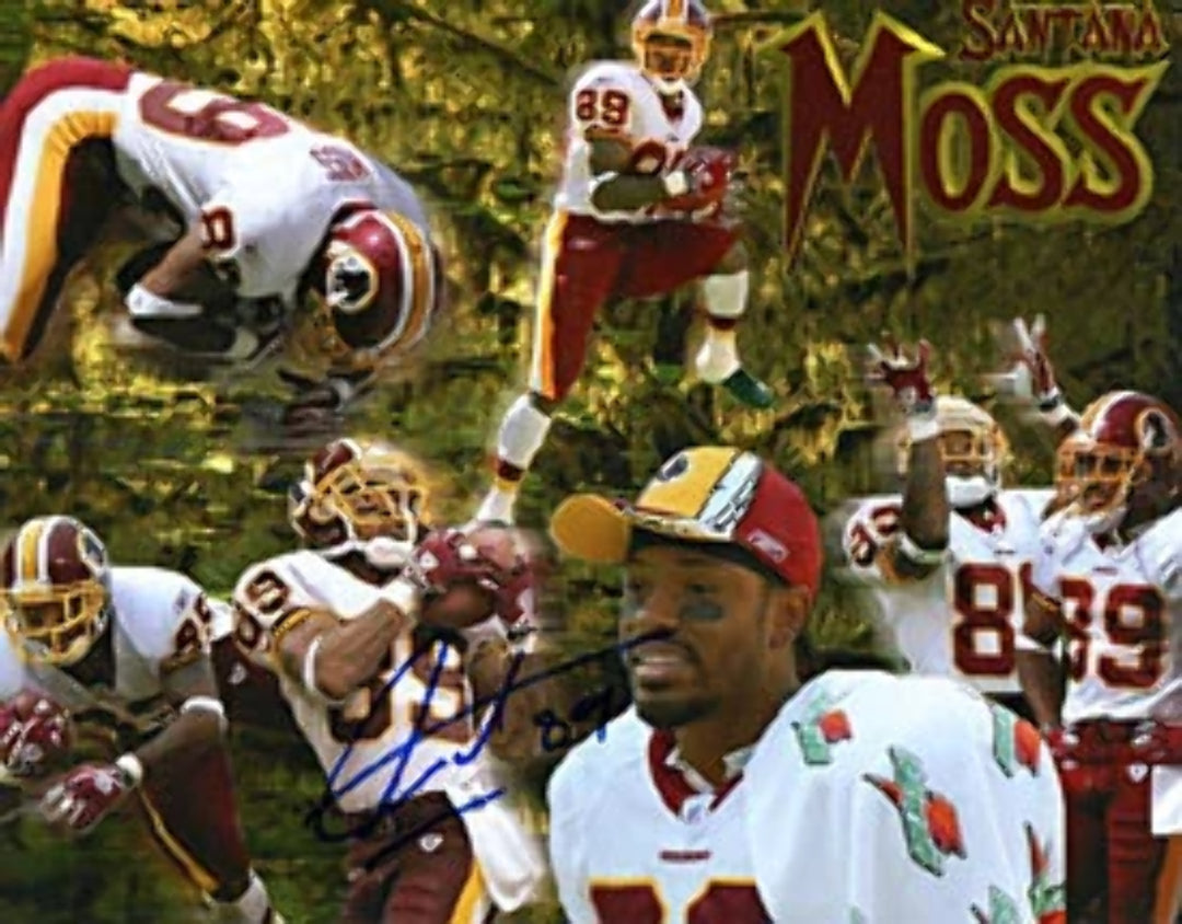 Santana Moss #89 Autographed / Signed Washington Football 8x10 Photo Image 1
