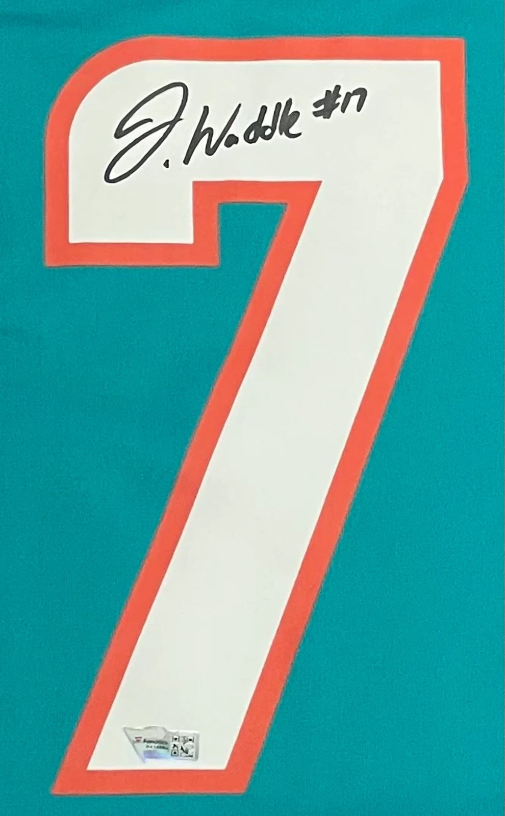 Jaylen Waddle Miami Dolphins Signed Autographed Aqua #17 Custom Jersey –