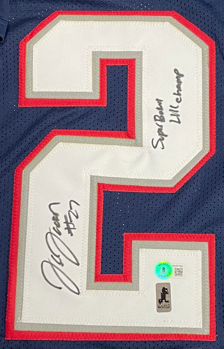 JC Jackson "Super Bowl LIII Champ" Autographed New England Patriots Custom Jerse Image 4