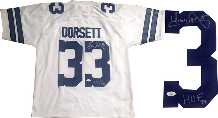 Tony Dorsett "HOF 94" Autographed Dallas Cowboys Jersey (JSA) Image 3