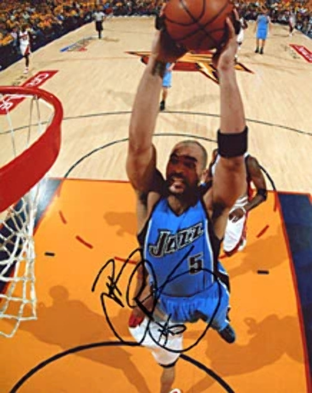 Carlos Boozer Autographed / Signed Utah Jazz Basketball 8x10 Photo Image 4