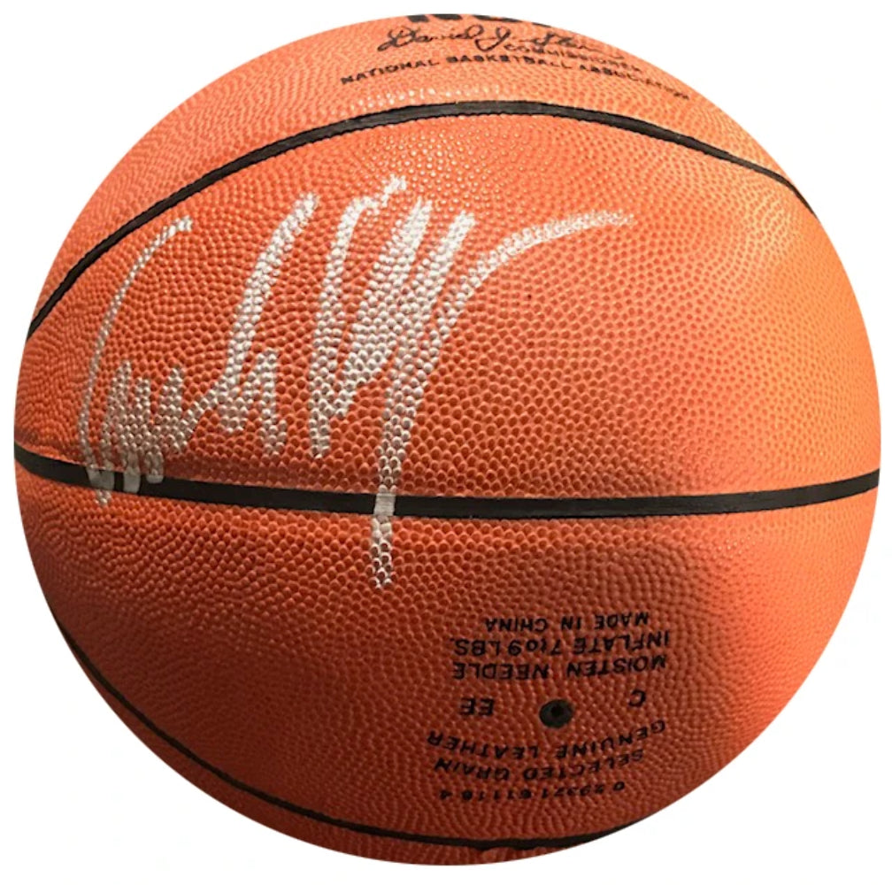 Emeka Okafor Autographed Charlotte Bobcats Leather Basketball Image 4