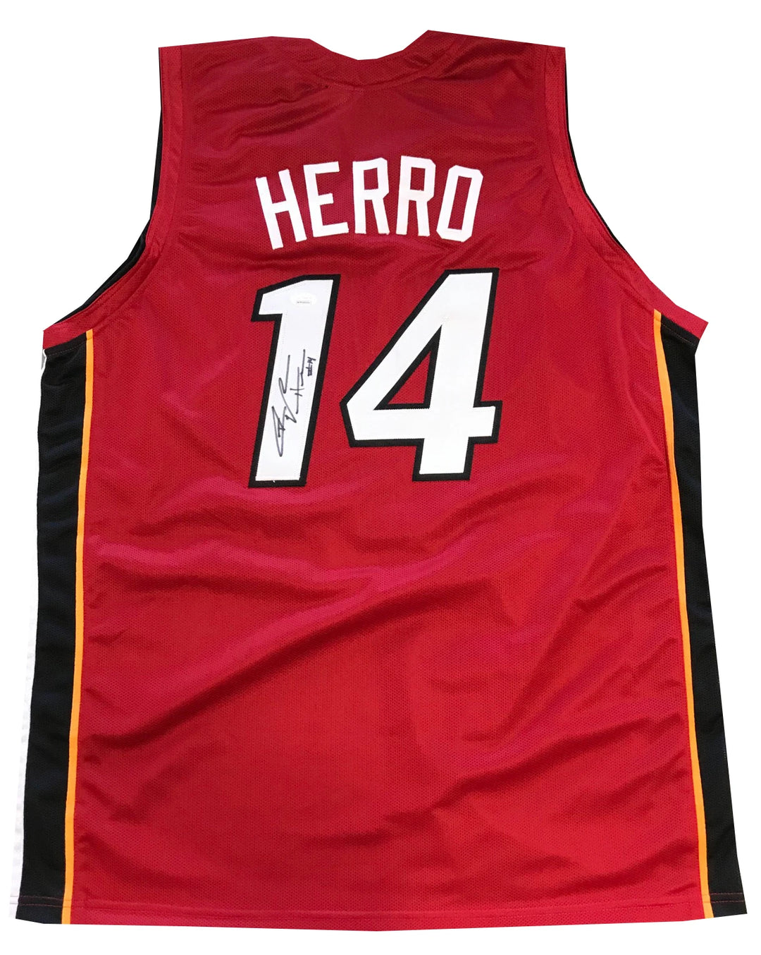 Tyler Herro Autographed Red Miami Heat Custom Jersey (JSA) Image 4
