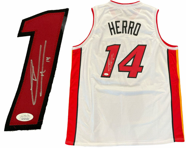 Tyler Herro Autographed Miami Heat White Custom Jersey (JSA) Image 3