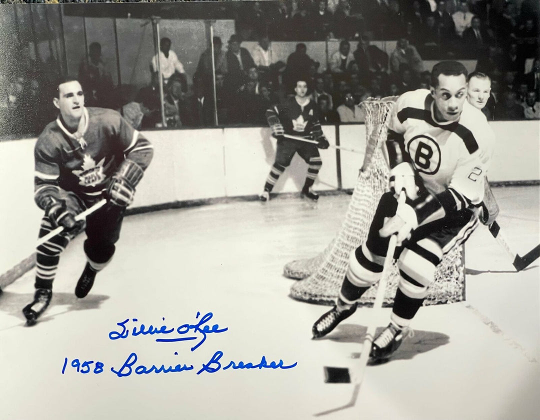 Willie O'Ree Autographed Boston Bruins 8x10 Hockey Photo (Beckett) Image 1