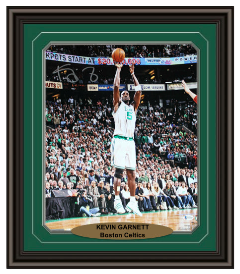 Kevin Garnett Signed & Framed Boston Celtics 16X20 Photo COA Fanatics Autograph Image 1