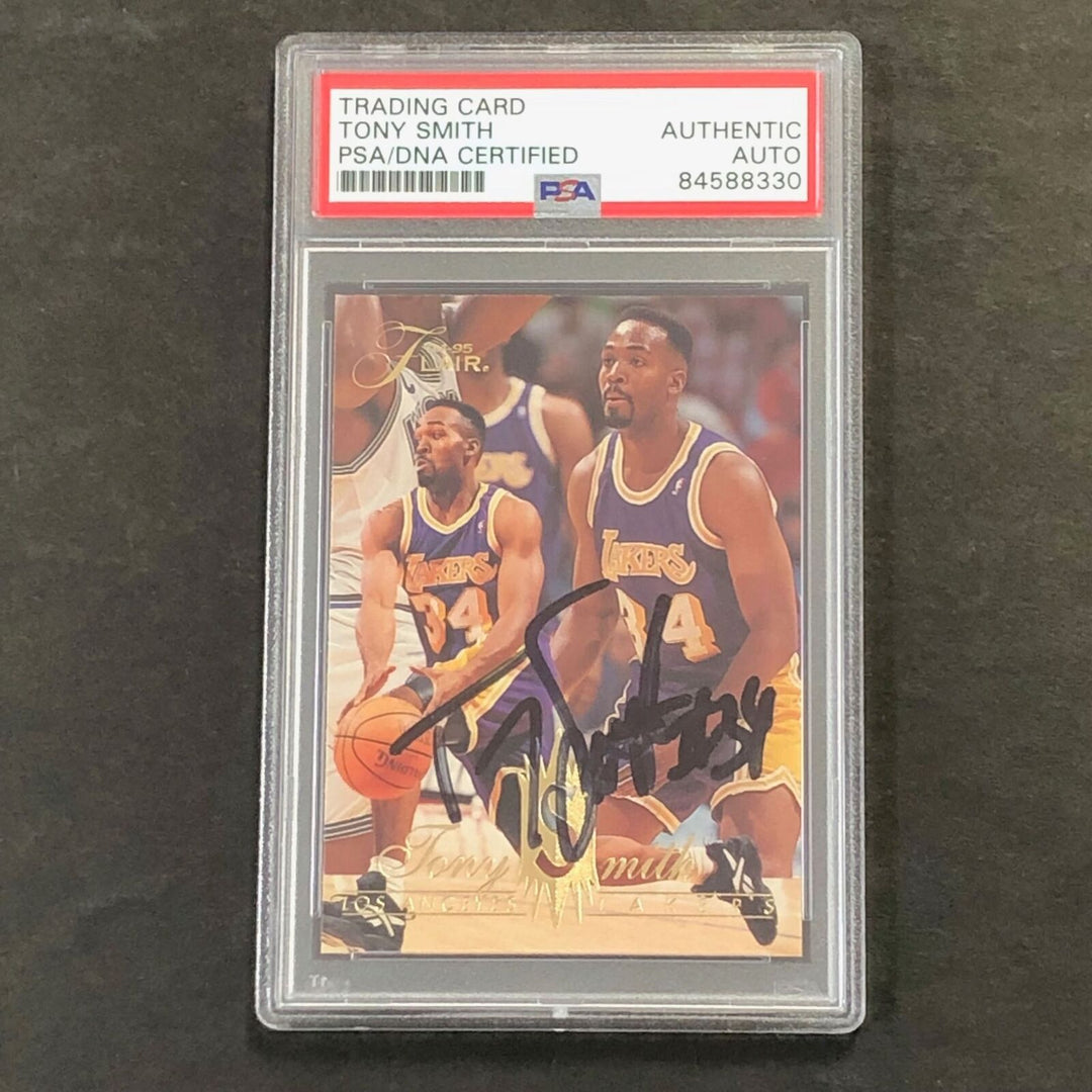 1994-95 Flair #243 Tony Smith Signed Card Auto PSA Slabbed Lakers Image 1