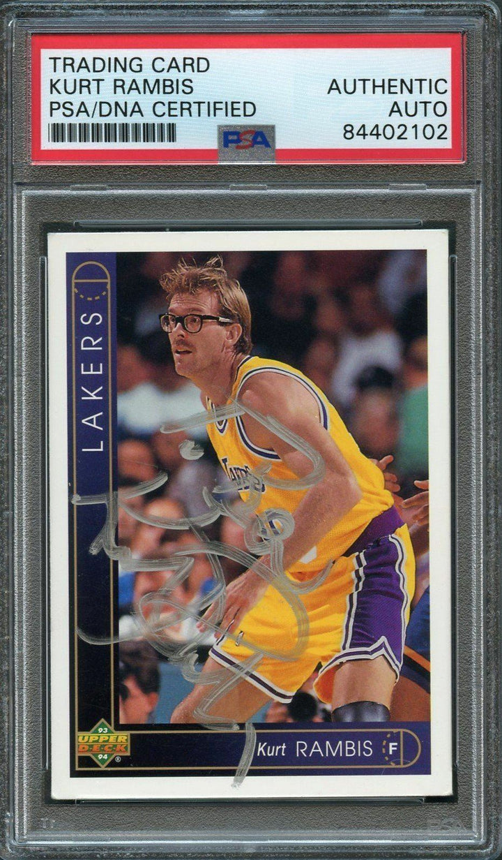 1993-94 Upper Deck #364 Kurt Rambis Signed Card Auto PSA Slabbed Image 1