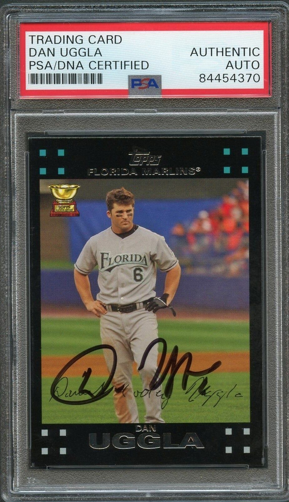 2007 Topps #65 DAN UGGLA Signed Card PSA Slabbed Auto Marlins Image 1