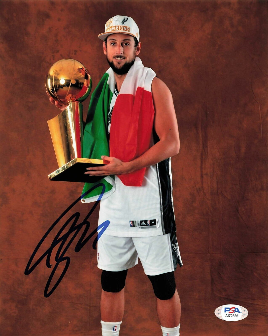 Marco Belinelli signed 8x10 photo PSA/DNA San Antonio Spurs Autographed Image 1