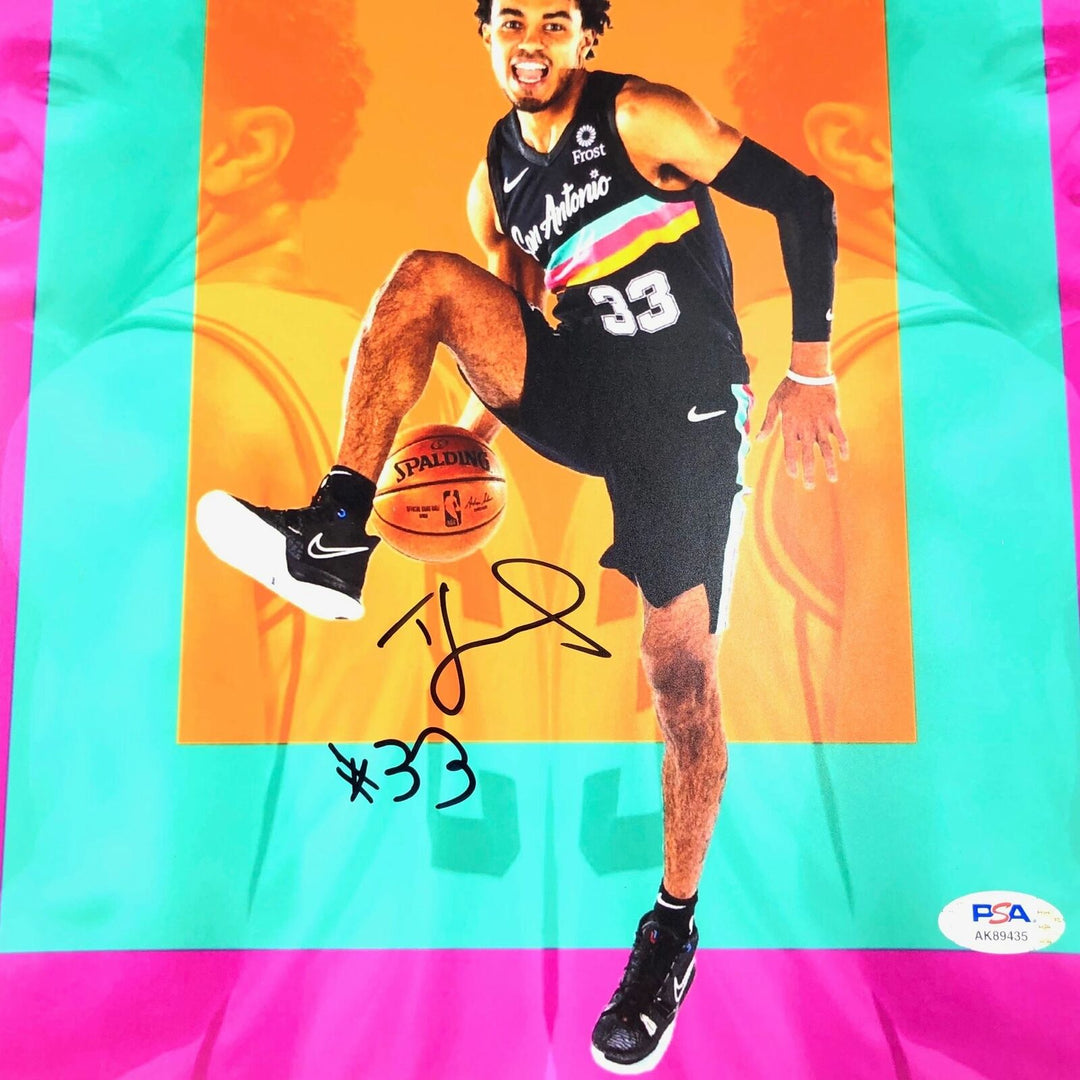 Tre Jones signed 11x14 photo PSA/DNA San Antonio Spurs Autographed Image 2