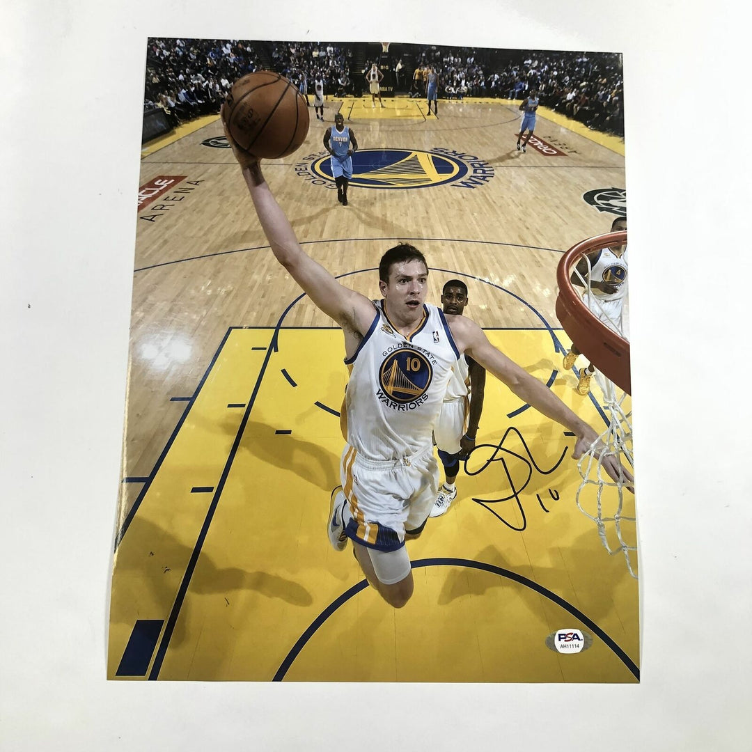 David Lee signed 11x14 photo PSA/DNA Golden State Warriors Autographed Image 1