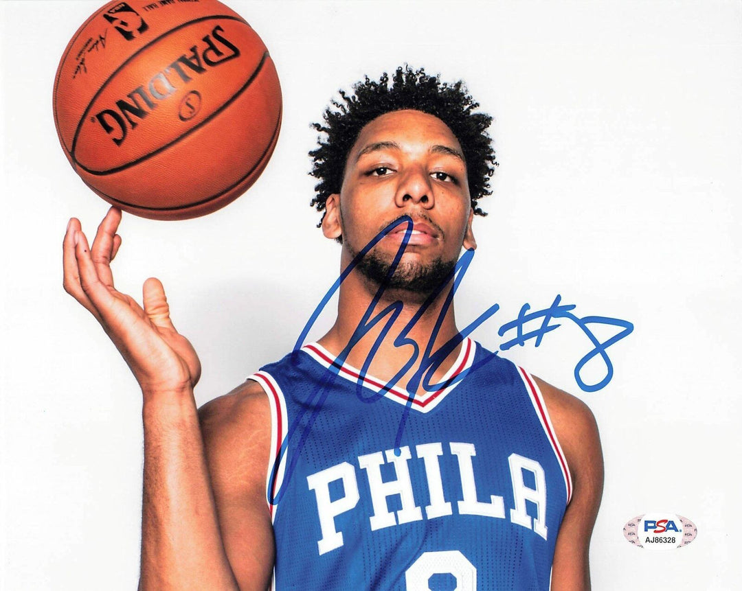 JAHLIL OKAFOR signed 8x10 photo PSA/DNA Philadelphia 76ers Autographed Image 1