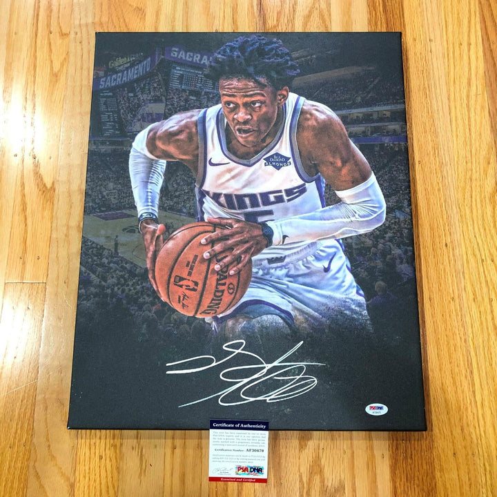 De'Aaron Fox signed 16x20 canvas PSA/DNA Sacramento Kings Autographed Image 1