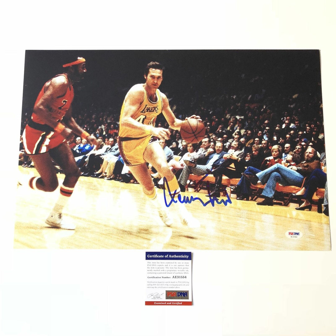 Jerry West signed 12x18 photo PSA/DNA Los Angeles Lakers Autographed Image 1