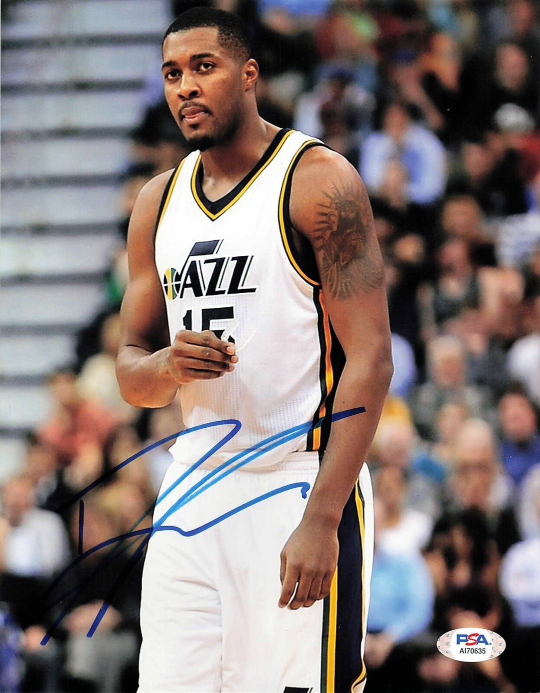 Derrick Favors signed 8x10 photo PSA/DNA Utah Jazz Autographed Image 1