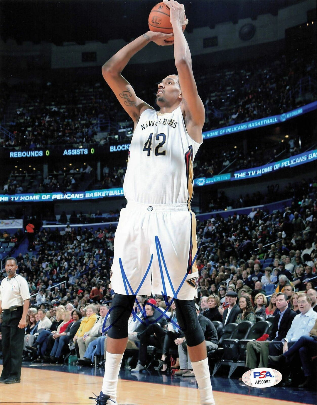 Alexis Ajinca signed 8x10 photo PSA/DNA New Orleans Pelicans Autographed Image 1