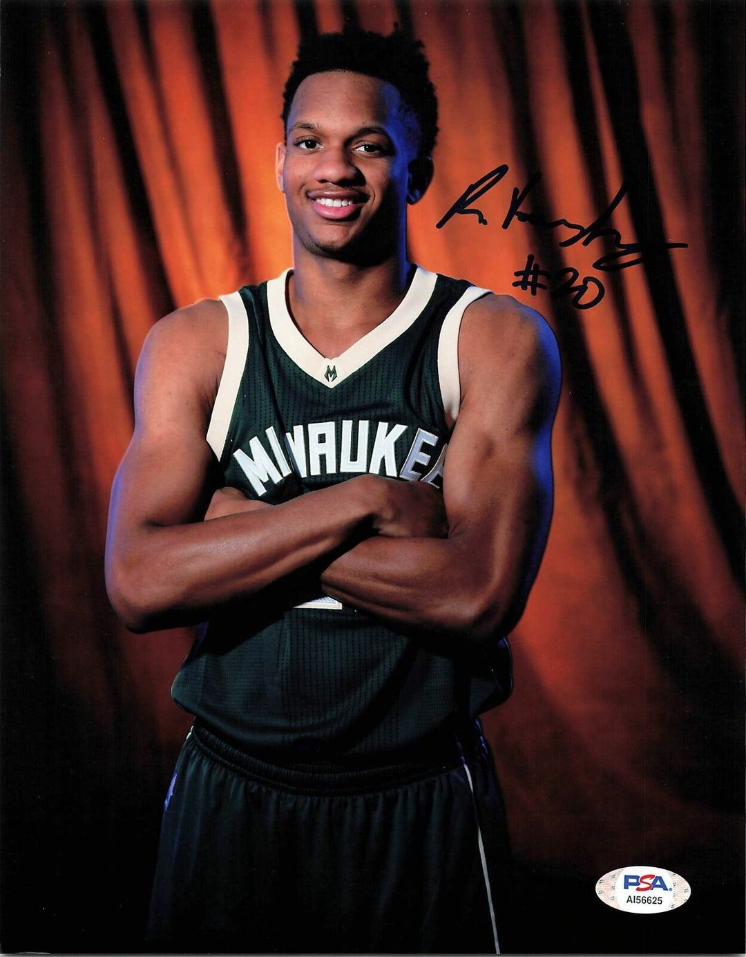 RASHAD VAUGHN signed 8x10 photo PSA/DNA Milwaukee Bucks Autographed Image 1