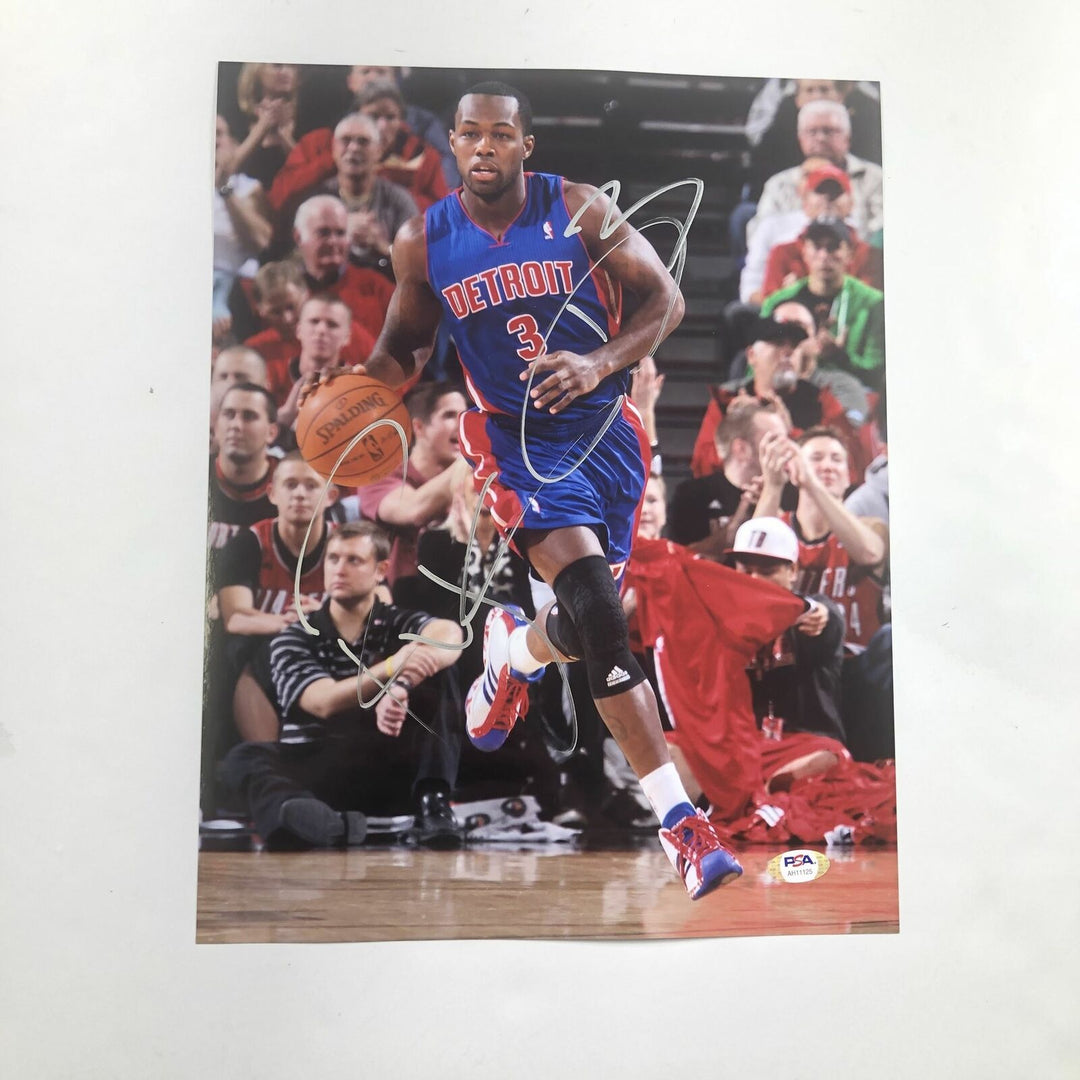 Rodney Stuckey signed 11x14 photo PSA/DNA Detroit Pistons Autographed Image 1