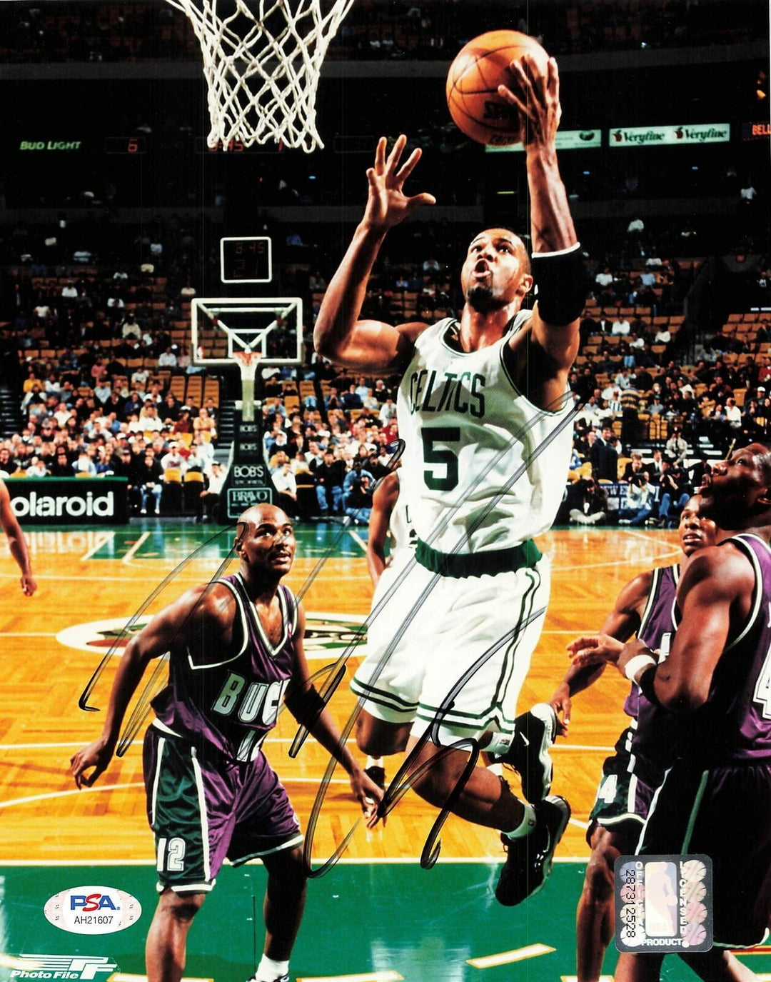 Ron Mercer signed 8x10 photo PSA/DNA Boston Celtics Autographed Image 1