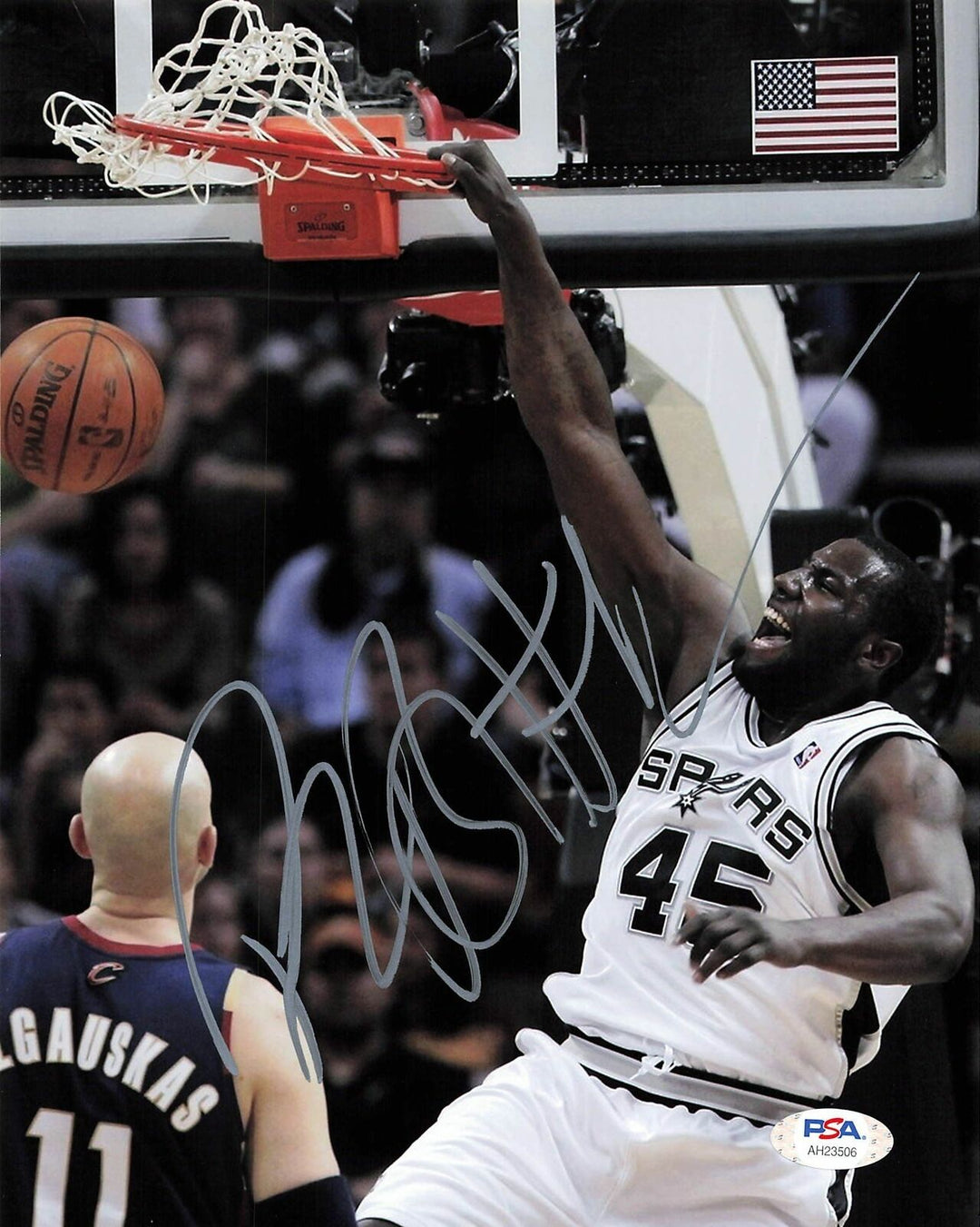 Dejuan Blair signed 8x10 photo PSA/DNA San Antonio Spurs Autographed Image 1