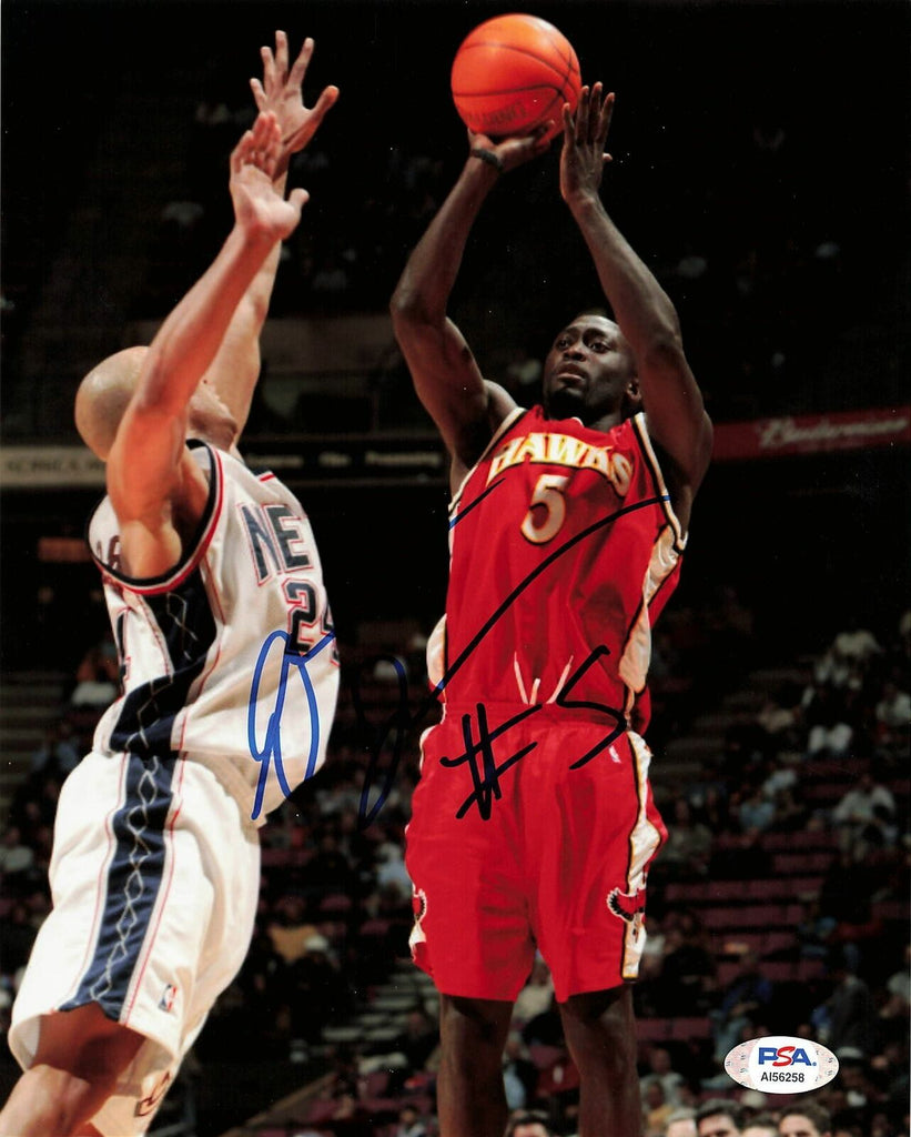 STACEY AUGMON signed 8x10 photo PSA/DNA Atlanta Hawks Autographed