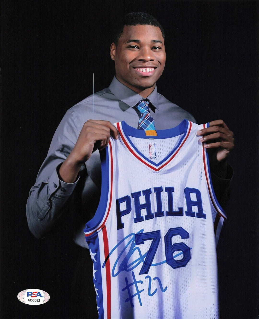 RICHAUN HOLMES signed 8x10 photo PSA/DNA Philadelphia 76ers Autographed Image 1