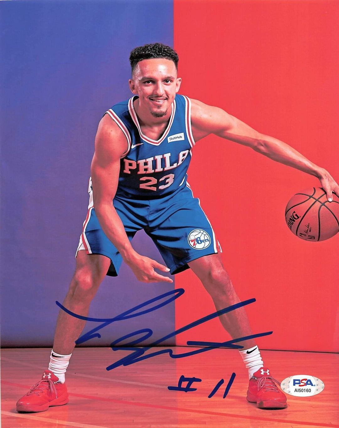 Landry Shamet Signed 8x10 photo PSA/DNA Philadelphia 76ers Autographed Image 1