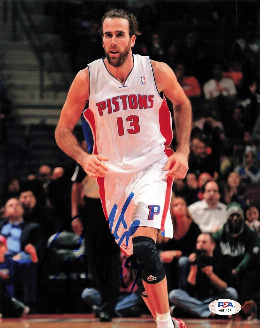 LUIGI DATOME signed 8x10 photo PSA/DNA Detroit Pistons Autographed Image 1