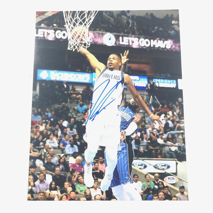 Dennis Smith Jr Signed 11x14 photo PSA/DNA Dallas Mavericks Autographed Knicks Image 1