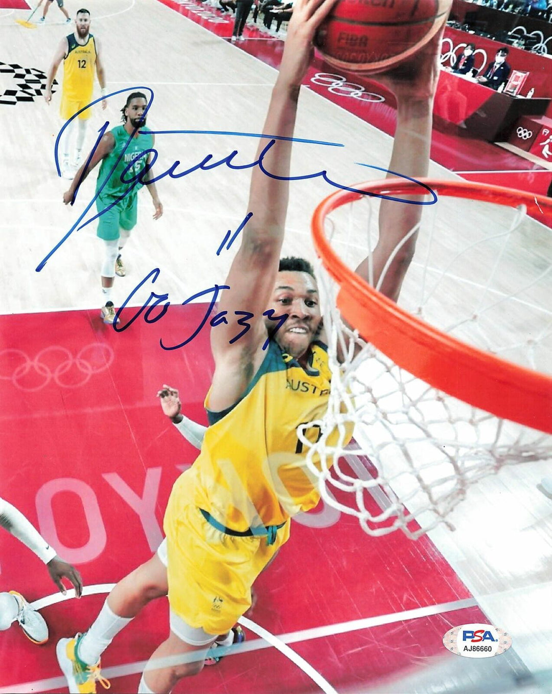 Dante Exum signed 8x10 photo PSA/DNA Utah Jazz Australia Autographed Image 1