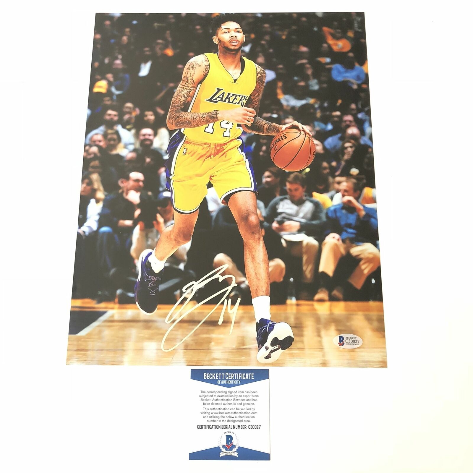 Dwight Howard signed 11x14 photo autograph Lakers Magic ~ BAS Beckett Holo