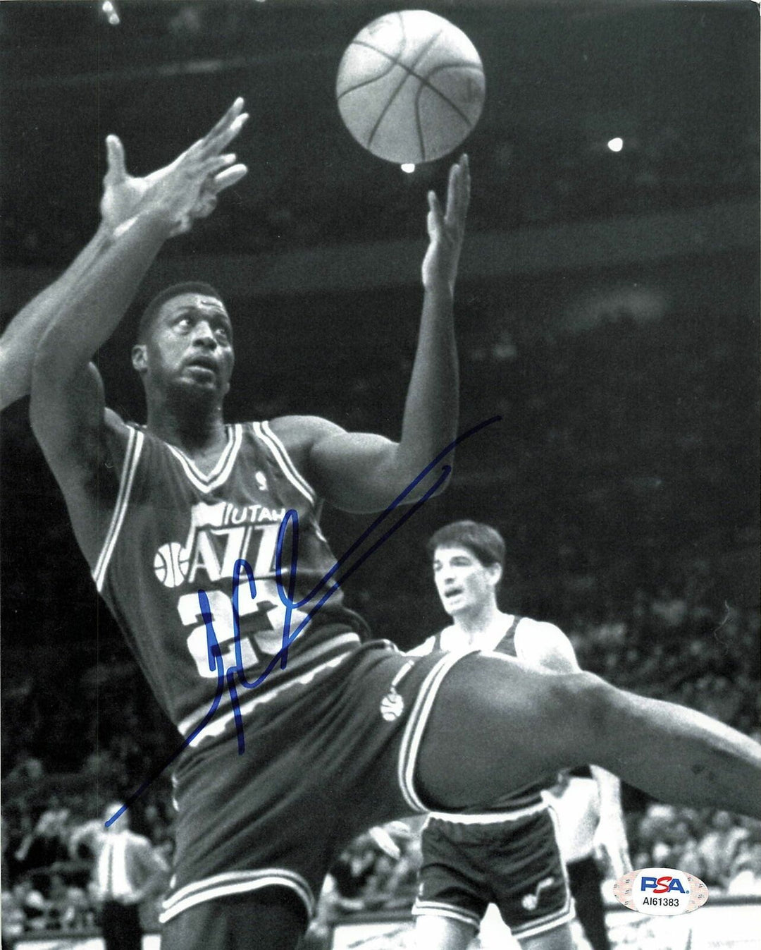 TYRONE CORBIN signed 8x10 photo PSA/DNA Utah Jazz Autographed Image 1