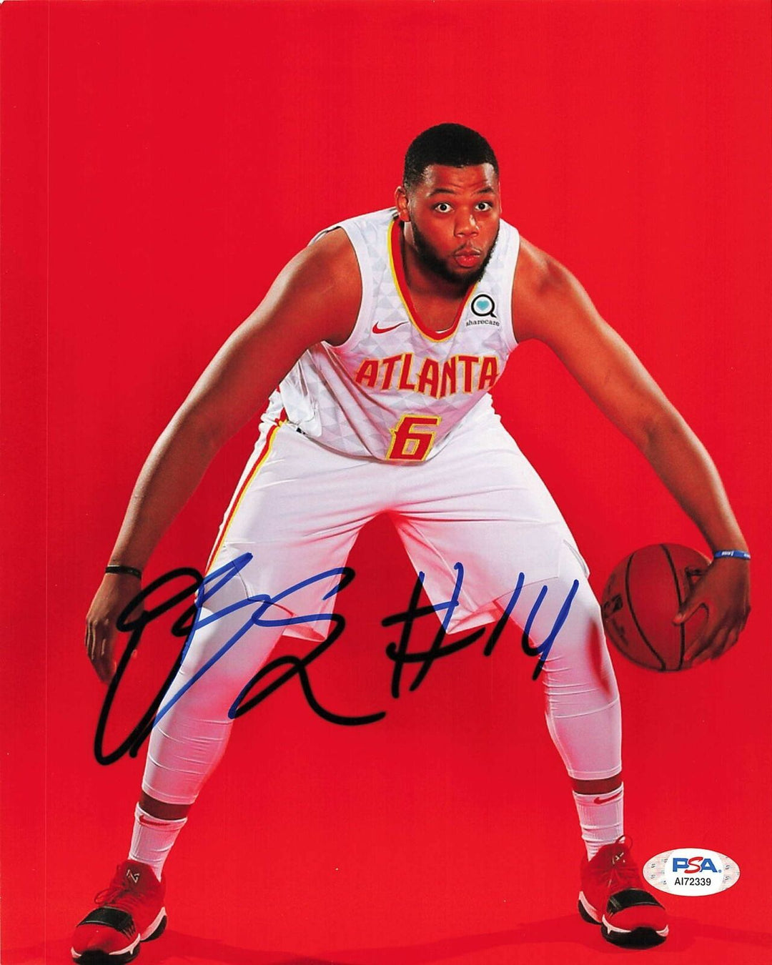 OMARI SPELLMAN signed 8x10 photo PSA/DNA Atlanta Hawks Autographed Image 1