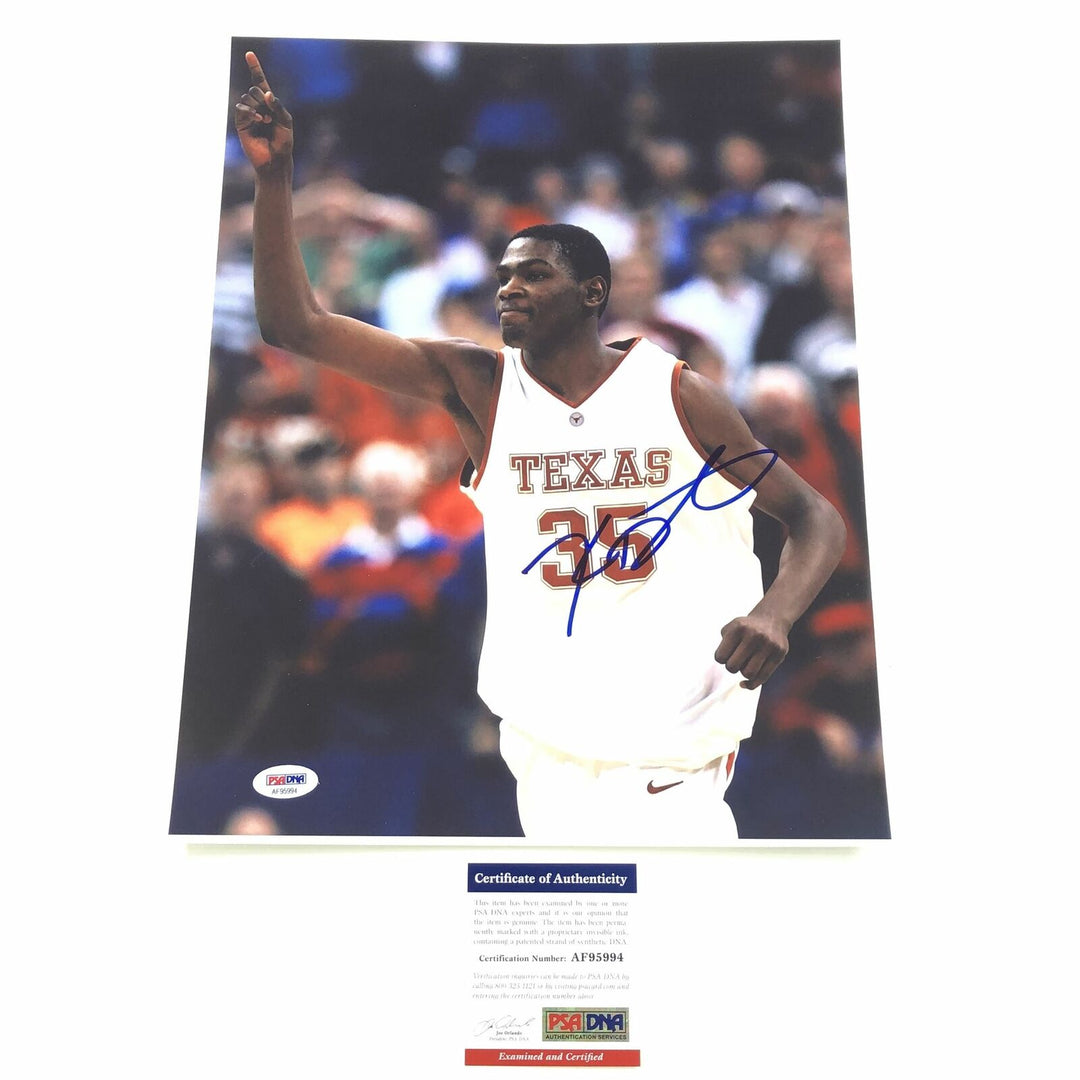 Kevin Durant Signed 11x14 Photo PSA/DNA Texas Longhorns Autographed Image 1