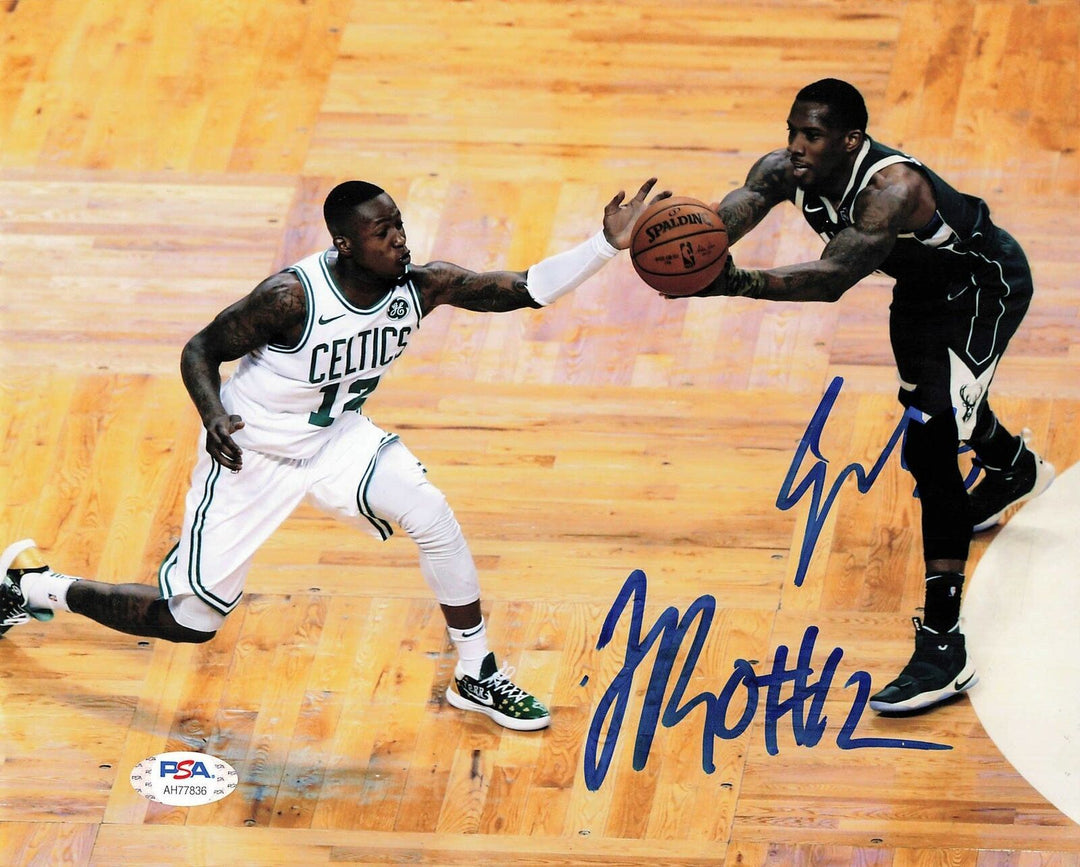 Eric Bledsoe and Terry Rozier signed 8x10 photo PSA/DNA Bucks/Celtics Autographe Image 1