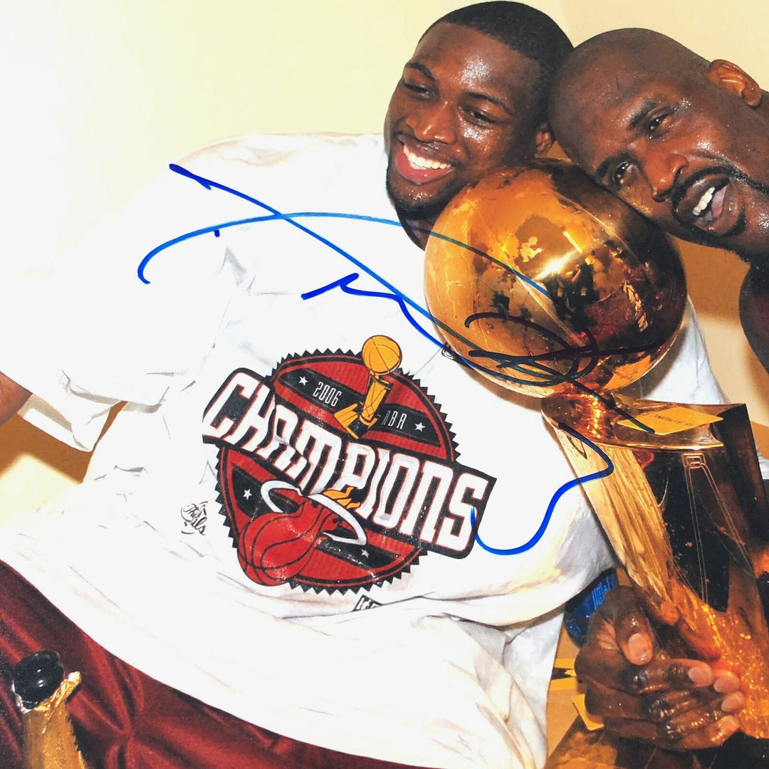 Shaquille O'Neal Dwyane Wade signed 16x20 PSA/DNA Miami Heat Autographed Image 2