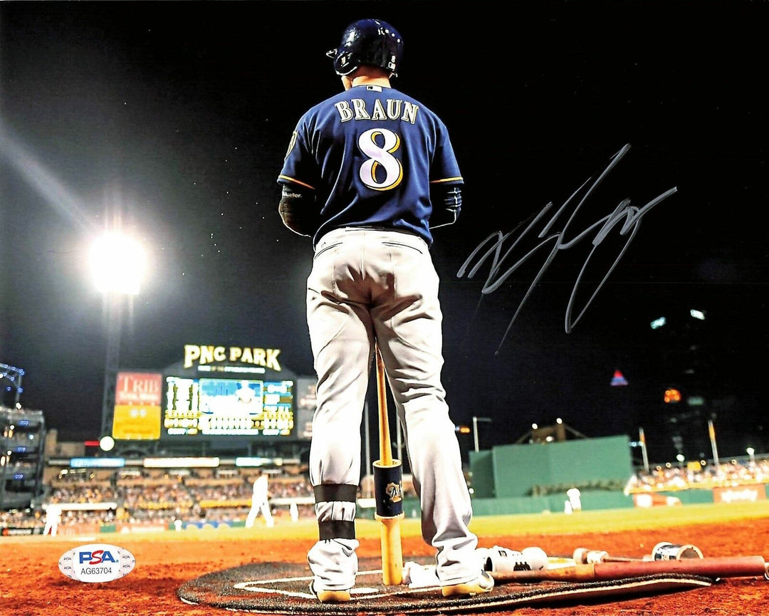 Ryan Braun signed 8x10 photo PSA/DNA Milwaukee Brewers Autographed Image 1