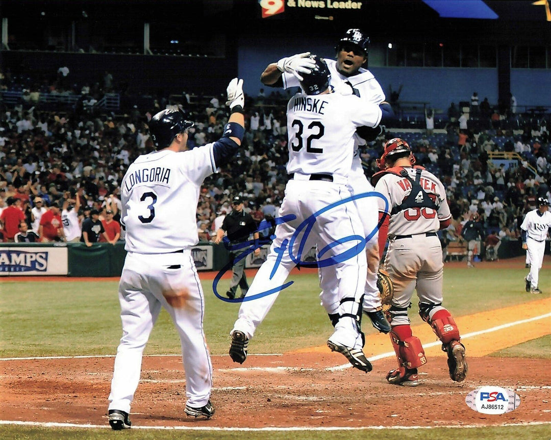 ERIC HINSKE signed 8x10 photo PSA/DNA Autographed Tampa Bay Rays Image 5