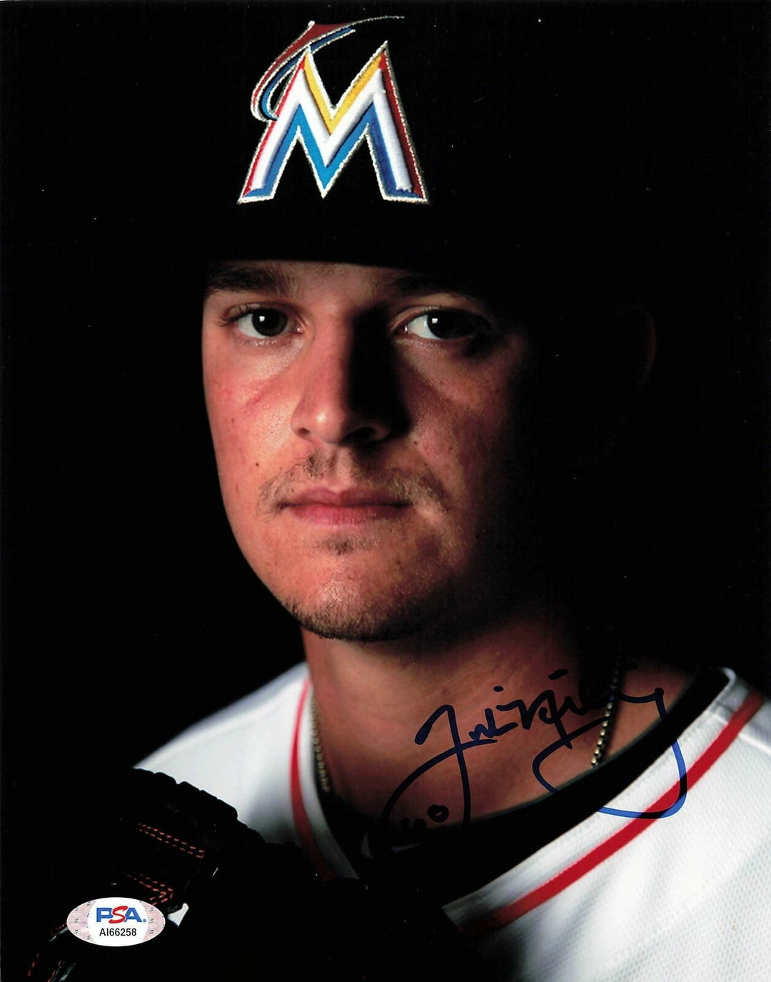 Justin Nicolino Signed 8x10 Photo PSA/DNA Miami Marlins Autographed Image 1