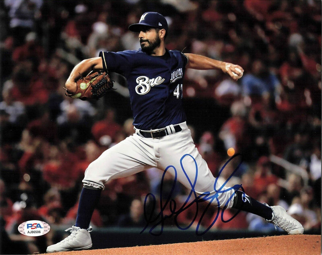 GIO GONZALEZ signed 8x10 photo PSA/DNA Milwaukee Brewers Autographed Image 1