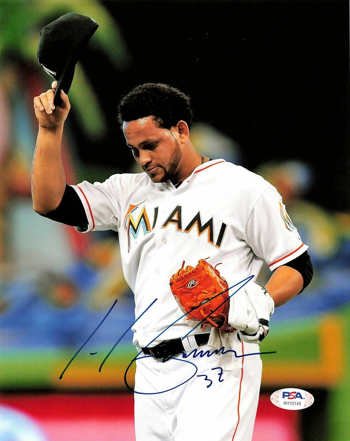 Henderson Alvarez signed 8x10 photo PSA/DNA Miami Marlins Autographed Image 3