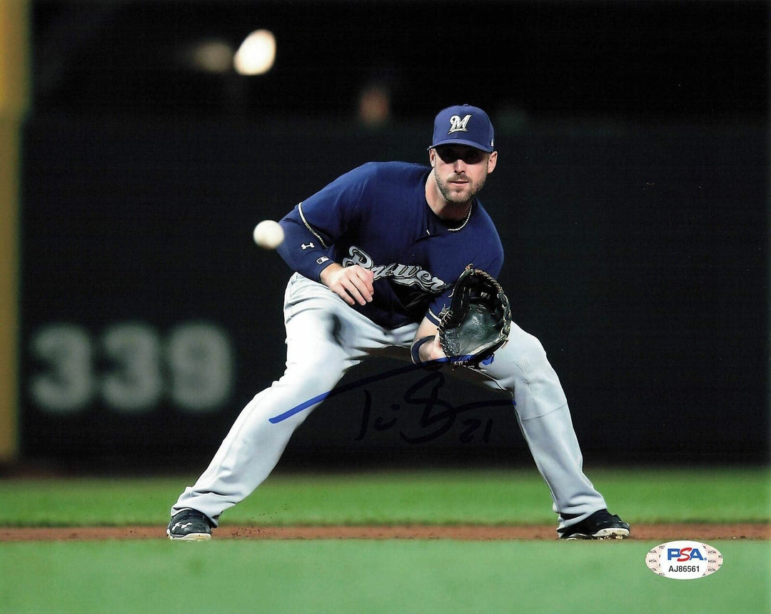 Travis Shaw signed 8x10 photo PSA/DNA Milwaukee Brewers Autographed Image 2