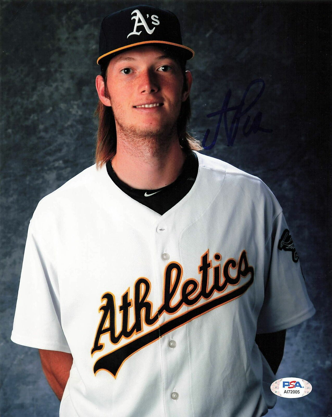 AJ Puk signed 8x10 photo PSA/DNA Oakland Athletics Autographed Image 1
