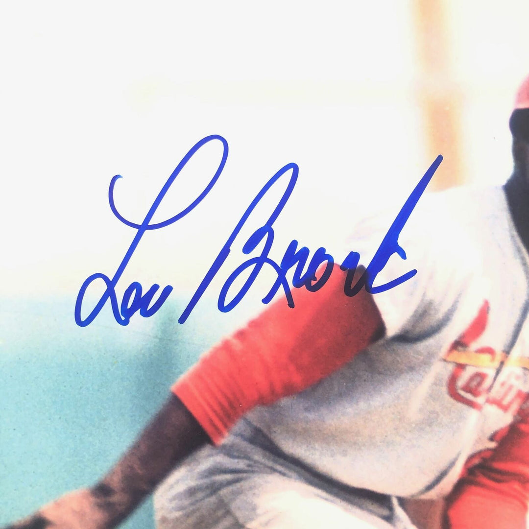 Lou Brock signed 11x14 photo PSA/DNA St. Louis Cardinals Autographed Image 4